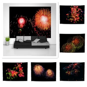 

Fireworks Trippy Tapestry Art Wall Hanging Sofa Table Bed Cover Home Decor Dorm Gift