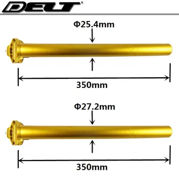 

1pcs gold Fixed gear Road Mountain MTB Bike Bicycle Seatpost Tube 27. 2 / 25.4 x 350mm Aluminum accessories