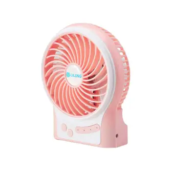 

Portable Mini USB Fan Hand Held Desk Air Cooler Silent Cooler Battery 18650 Light Humidification Cooling Fan LED Travel Fan E0E8