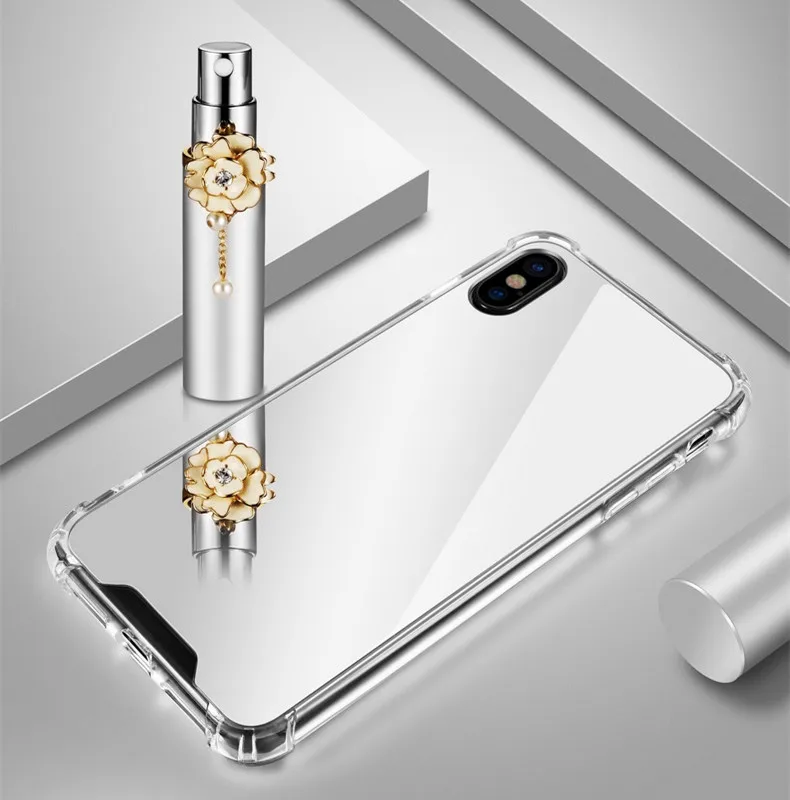 

Iphone11 x mobile phone case Apple 7 8 XS MAX protective cover anti-drop acrylic two-in-one new makeup mirror cover