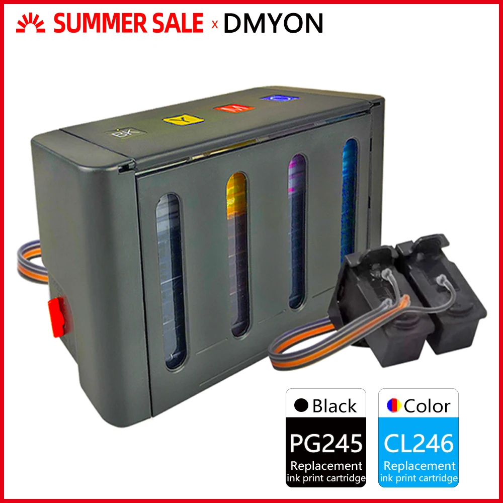

DMYON Replacement for Canon PG245 CL246 CISS Bulk Ink for IP2820 MX492 MG2924 MX492 MG2520 MG2924 MG2920 MG2922 MG2400 MG2580