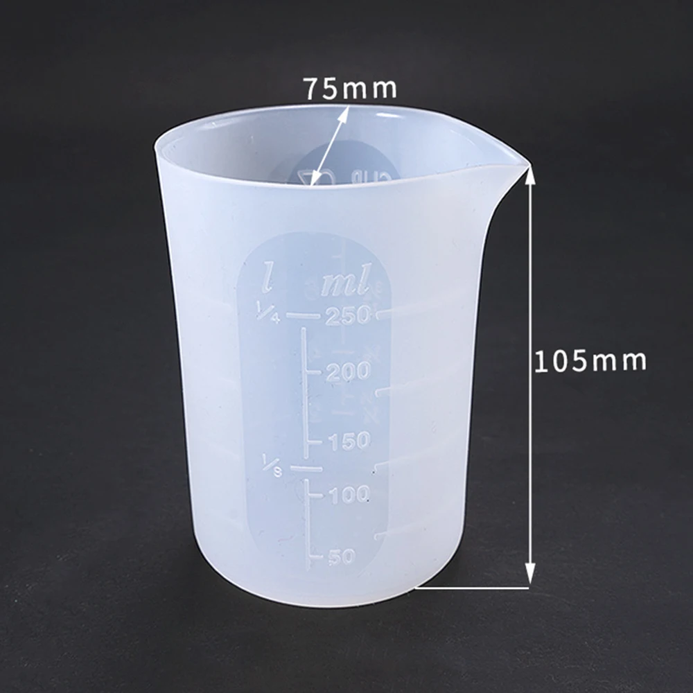 250 мл, мерный стакан силиконовые смолы клей практичный измерительный инструмент кувшины прозрачный Кухня ручной работы выпечка торта DIY Kit