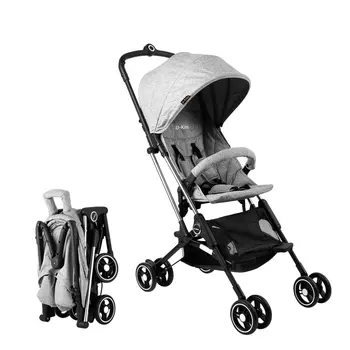 

Compact U-kiss Baby Stroller One Hand Opening & Folding Lightweight Baby Stroller for Infant Convertible Baby Carriage Grey
