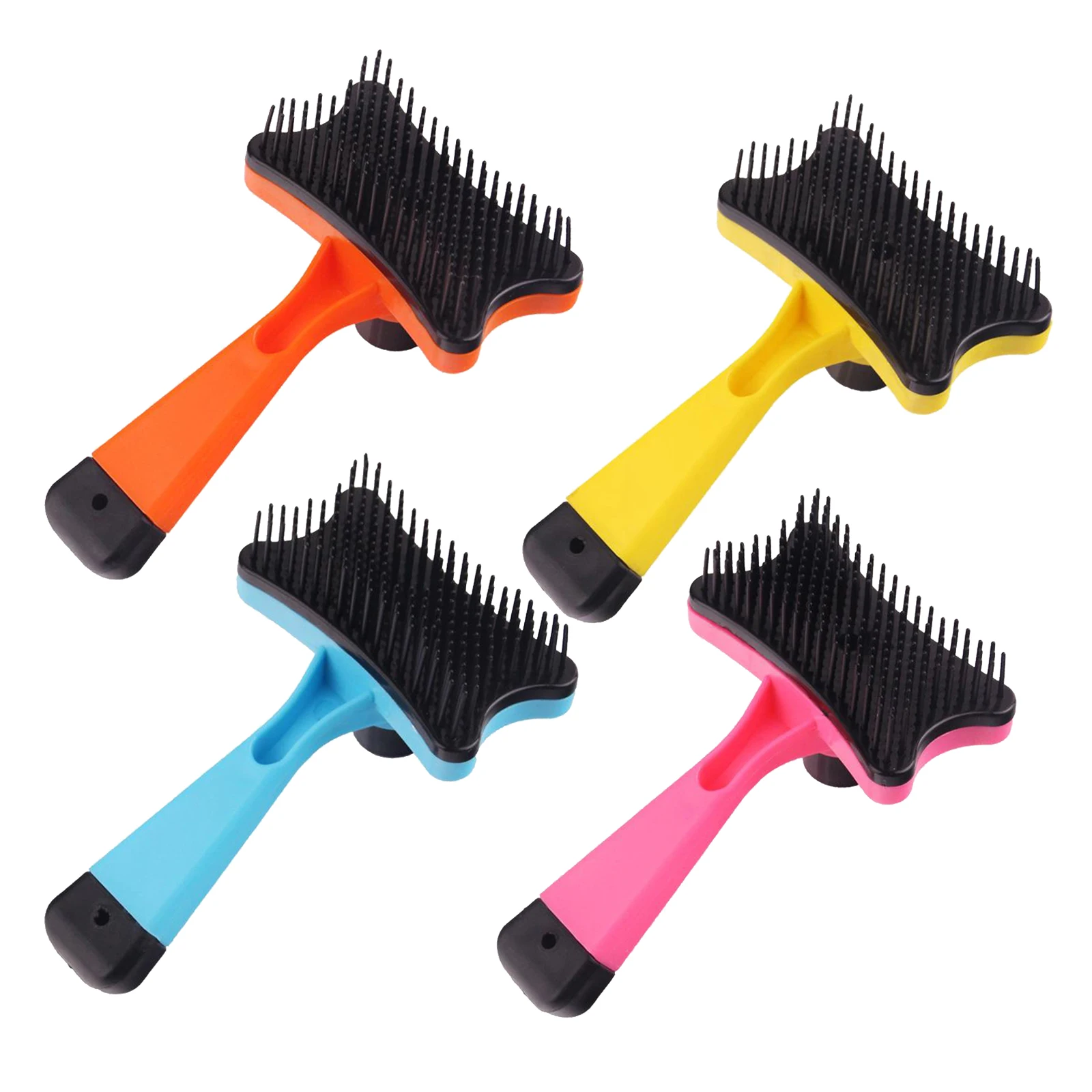 Cepillo para el cabello para mascota de la limpieza de perros gato gatito peine de cuidado de piel de conejo de cuidado