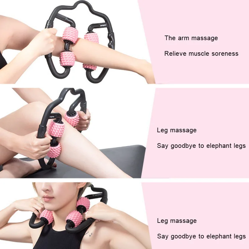 1 PC 4Roller Ball Leg Slim Massager Foot Calf Arm Waist Magic Shapely Relaxation Relieve Muscle Soreness Pain for Women