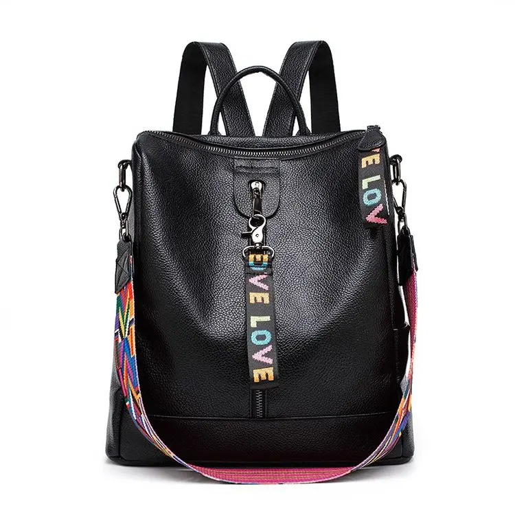 

New Style Korean-style Trend Ribbon Genuine Leather WOMEN'S Backpack
