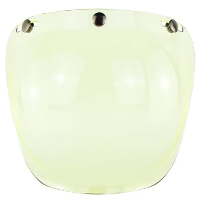 Light Yellow Открытый шлем козырек Ретро мотоциклетный шлем пузырьковый козырек высокая прочность Pc объектив мотоциклетные шлемы очки Casco ветровой щит - Цвет: Light Yellow