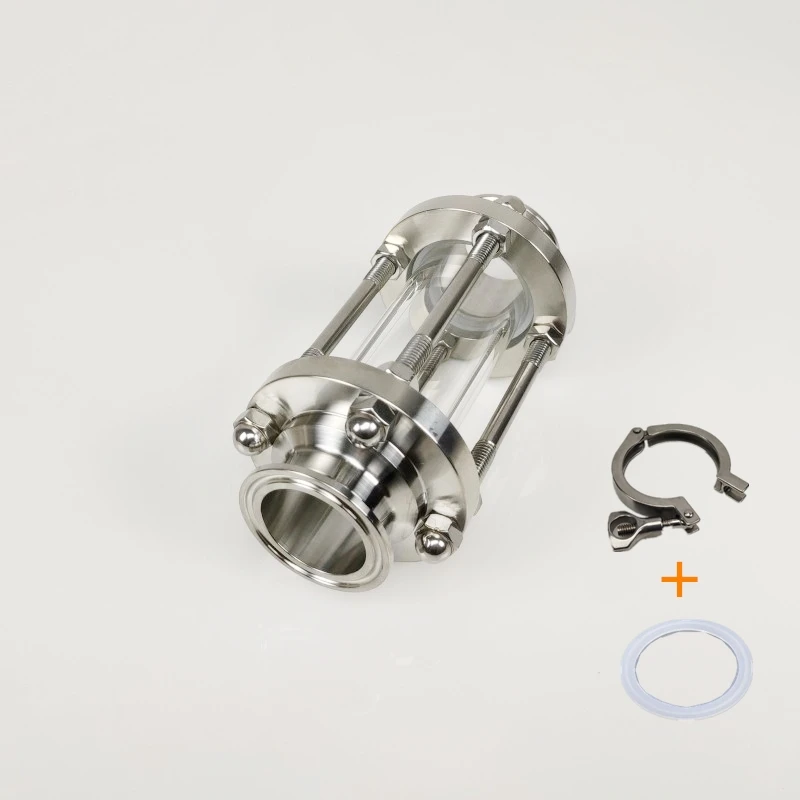 1," Tri Clamp Clover Sanitay Flow Sight стекло диоптрий подходит для 38 мм трубы OD SUS 304 нержавеющая сталь фитинг для домашнего пивоварения дневник продукт