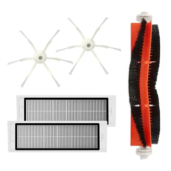 

2pcs Hepa Filters + 1pc Main Brush + 2pcs 6-Arms Side Brushes for XIAOMI 2 Roborock S50 Robot Vacuum Cleaner Parts