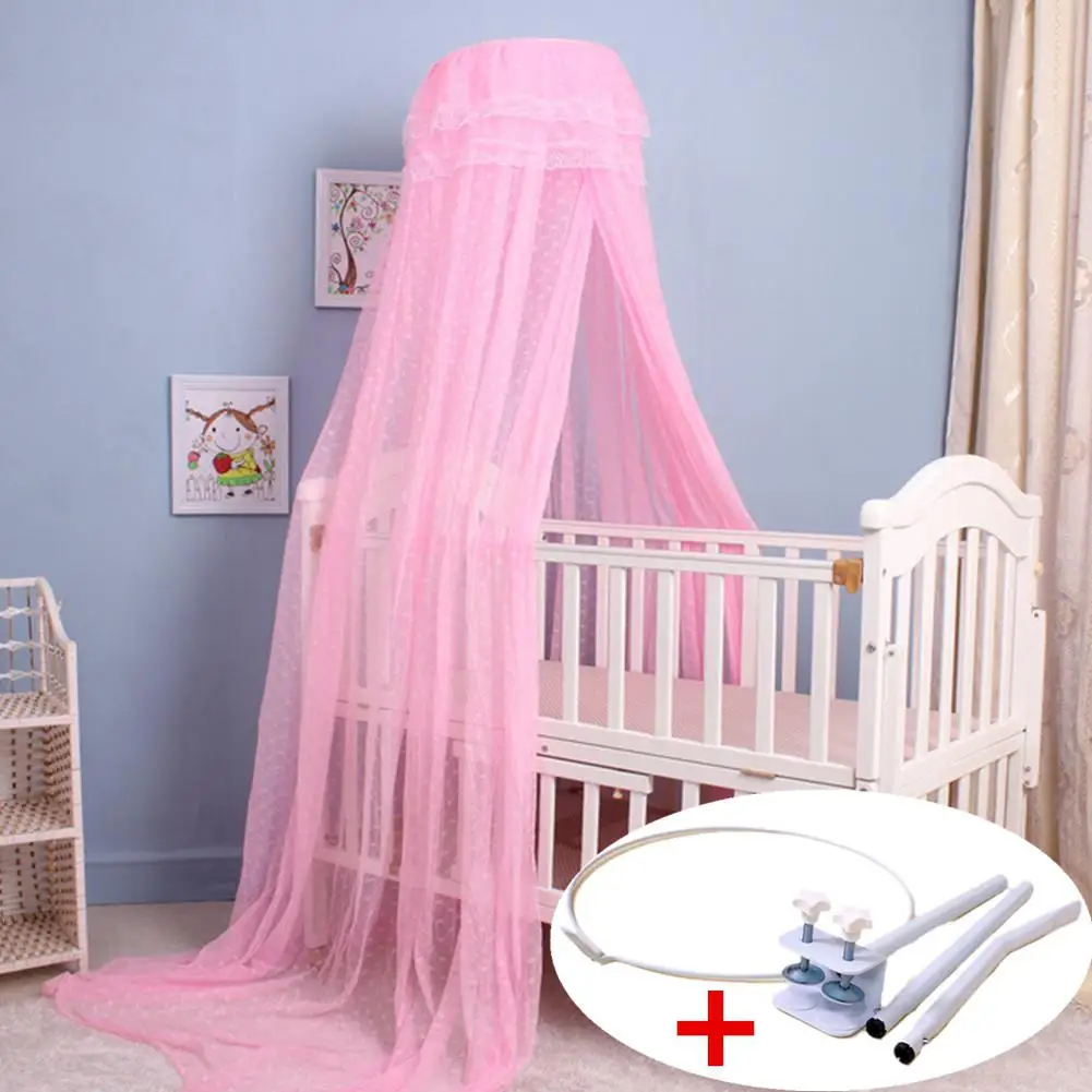 

Kidlove Baby Summer Crib Mosquito Net for Infants Portable Cot Folding Canopy Netting Protector with Bracket