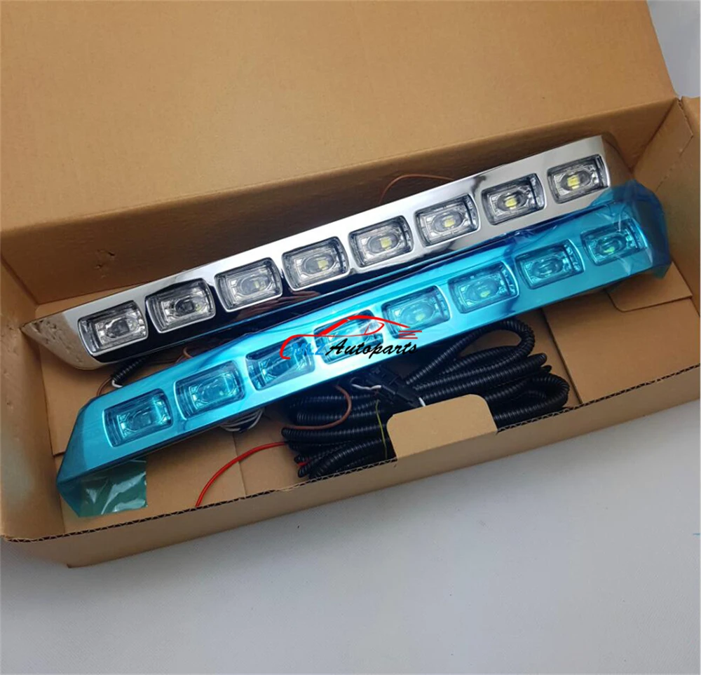 Светодиодный дневный ходовой светильник DRL передний бампер 2P для Toyota Land Cruiser LC LC200