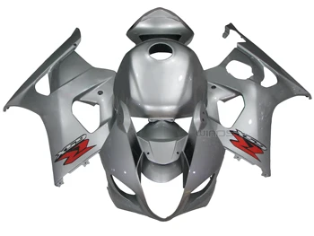 

For Suzuki GSXR1000 2003 2004 ABS Plastic Body Frame Fairing Kit Glossy Silver Gray
