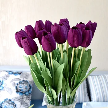 

High-quality Imitation Tulip Silk Flower Dried Flower Indoor Artificial Flower Living Room Table Furnis