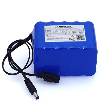 

Liitokala 12V 10Ah 18650 li-lon battery pack 12.6V 10000mAh with BMS Circuit Protection Board DC 5.5*2.1mm backup power supply