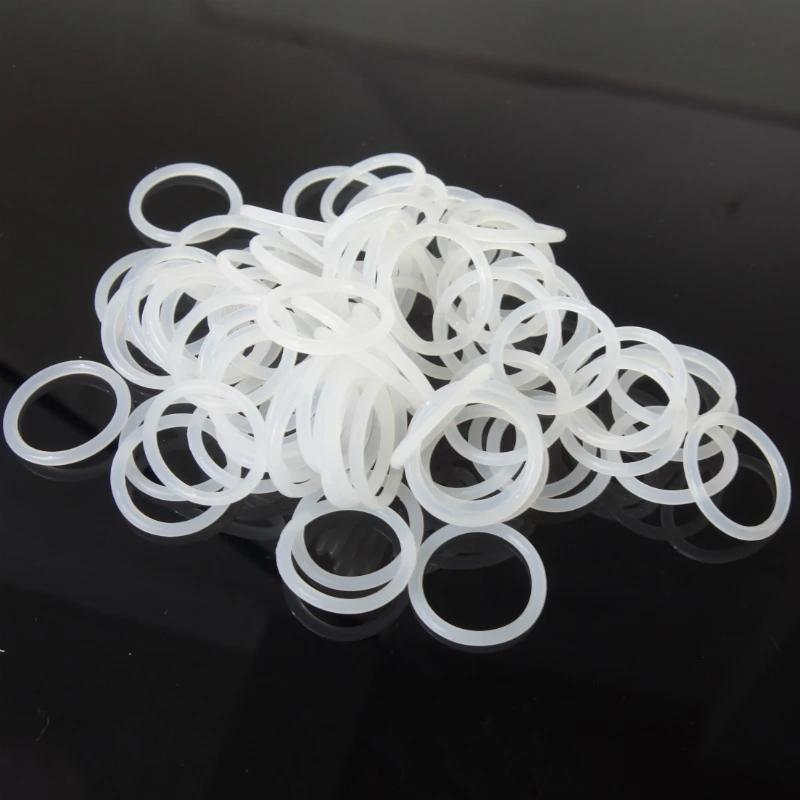 White 2mm Silicone O Ring Food Grade Washer Seals Gaskets Sink Tap Washers Air 