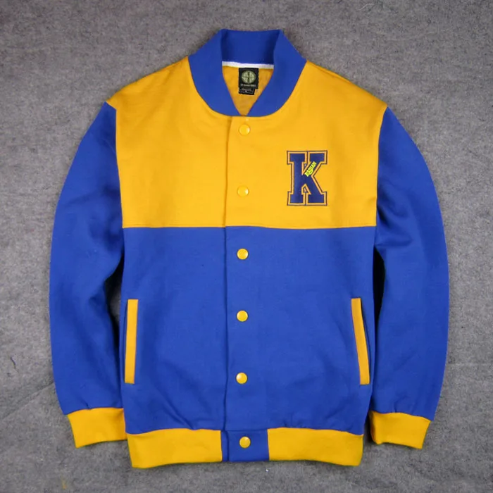 

Suramu Danku Kainan School Soichiro Jin Shinichi Maki Basketball Team Botton Front Coat Cosplay Blue Embroidery Sport Jacket