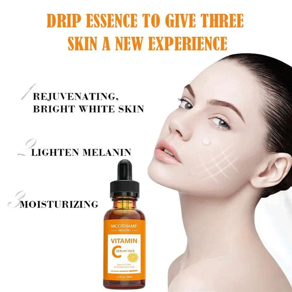 30ML Pure Vitamin C Serum Liquid Freckle Removal Acne Scars Hyaluronic Acid Anti-wrinkle Vc Face Serum Fade Dark Spot 30ML Pure Vitamin C Serum Liquid Freckle Removal Acne Scars Hyaluronic Acid Anti-wrinkle Vc Face Serum Fade Dark Spot