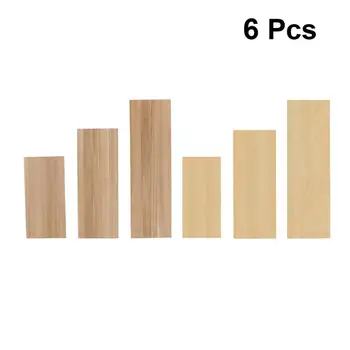 

2Set/6 Pcs Flat Board Wall Rack Decorative Shelves Creative Storage Shelves Wood Wall Crafts with Screws for Home Office