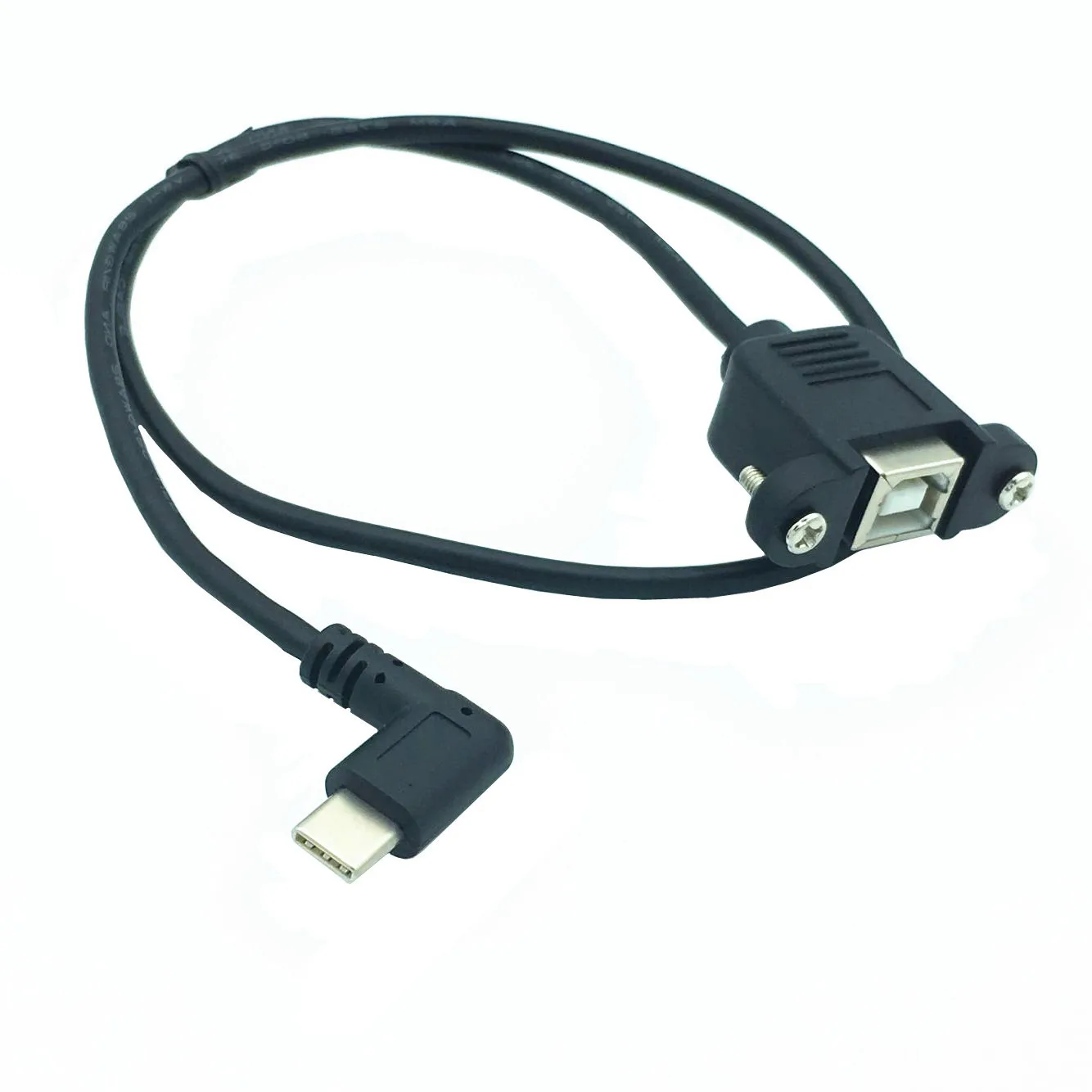 50 см USB 2,0 B гнездо для принтера Панель Крепление для type-c прямоугольный Мужской кабель