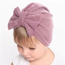 Милая хлопковая детская шапка с узелками для новорожденных, детские мягкие одноцветные шапочки, детские шапки унисекс для мальчиков и девочек