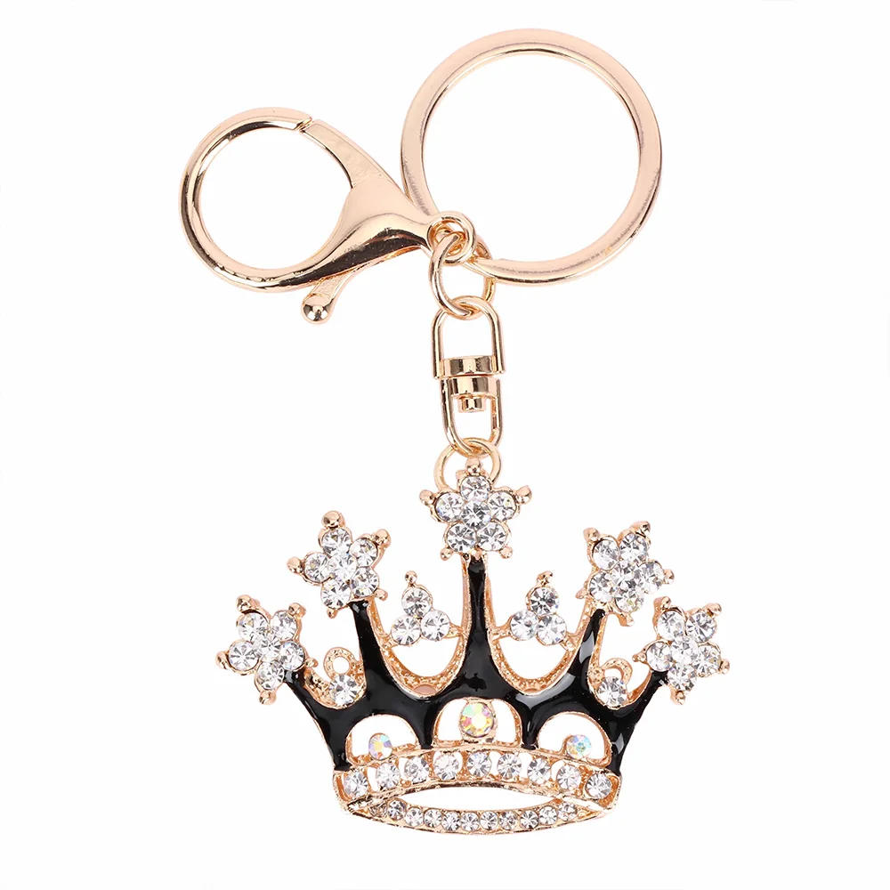 Брелок для ключей King Crown черный брелок с кристаллами вечерние аксессуары