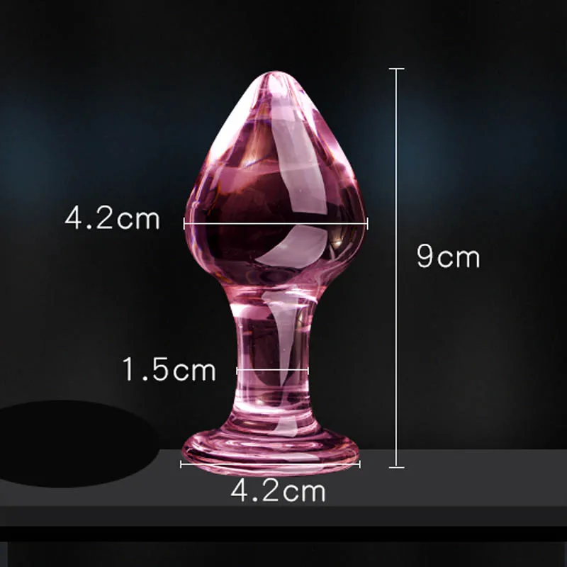 Pink Glass Anal plug for women Big Ball butt plugs Nightlife Vagina Anus Dildo Adult Masturbation Adult Gay Sex Toys Lover Gifts