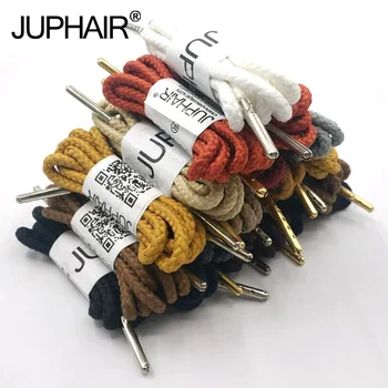 

1 Pair Round Leather Martin Boot Shoelaces High-grade Metal Head Round Fashion Casual Sports Basketbal Leather Shoes Laces Twist