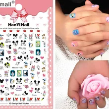 Для девочек с изображением мультипликационных персонажей! Лак для ногтей задний клей деколь декорации дизайн ногтей стикер для ногтей Советы красоты