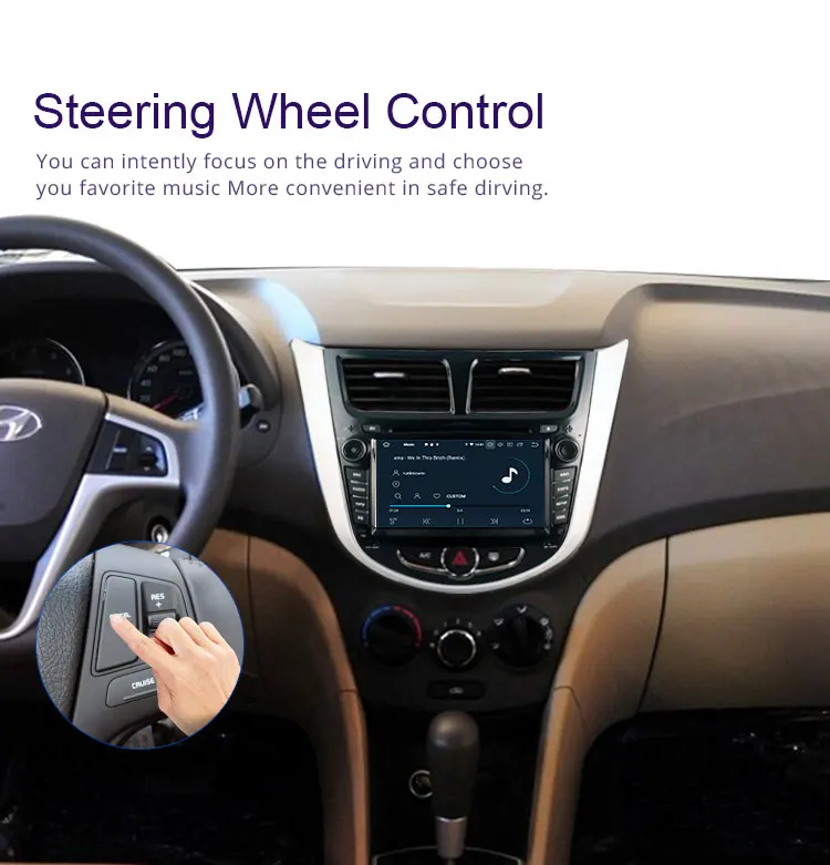Excellent TOPBSNA Android 9.0 Car Multimedia Player For Hyundai Solaris accent Verna i25 2011-2012 WIFI Stereo 2 Din Car Radio headunit AM 10