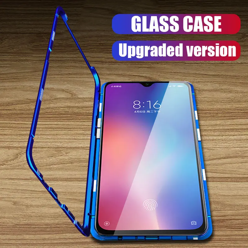 

Metal Magnetic Adsorption Case For Redmi Note 7 6 5 Pro 6 6a Glass Case For Xiaomi 9 8 Lite 6X A2 Case Pocophone F1 Cover Case