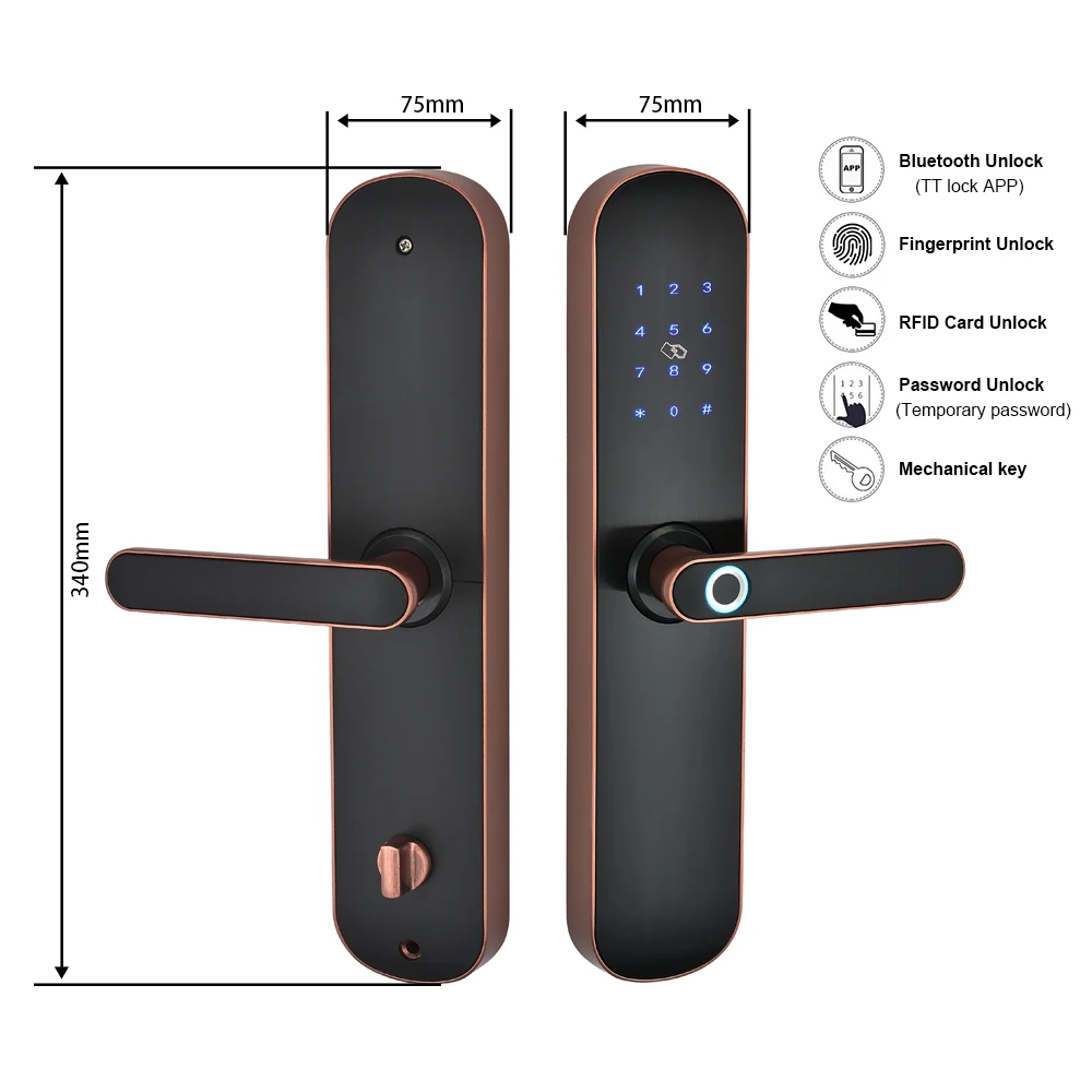 Электронная безопасность Smart Bluetooth App WiFi цифровой код IC карта биометрический