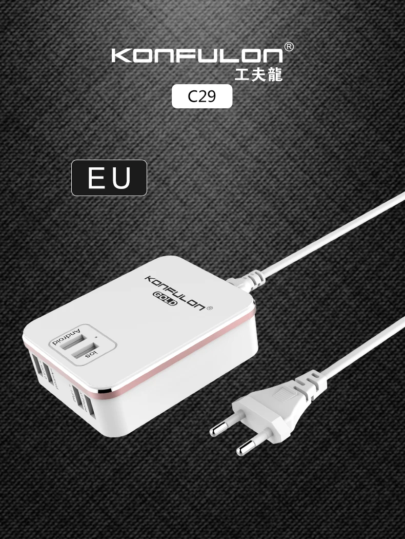 Высокое качество Универсальный 6USB выходы мобильное зарядное устройство Быстрая зарядка QC3.0 настенное зарядное устройство для iPhone samsung Xiaomi C29