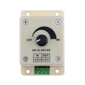 

1PCS Voltage Regulator DC-DC Voltage Stabilizer 8A Power Supply Adjustable Speed Controller DC 12V-24V LED Dimmer 12V