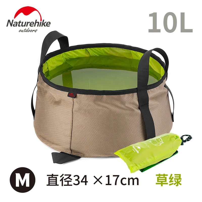 Green M Naturehike сверхлегкий бассейн кемпинг складной водостойкий мешок складной стакан для воды - Цвет: Green M