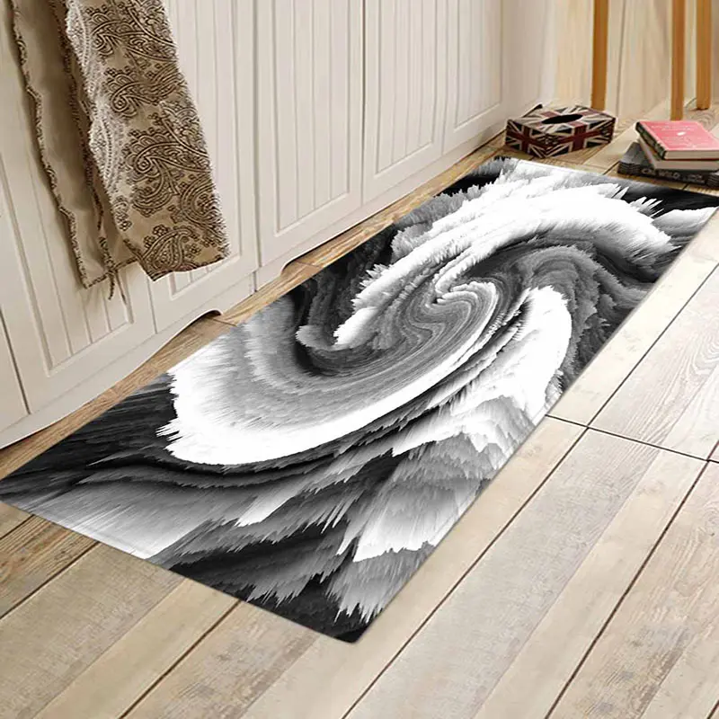 3D Цветочный эффект Печатный домашний напольный коврик, кухонный абсорбирующий коврик