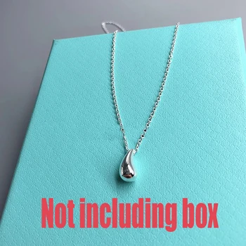 

New High Quality S925 Sterling Silver Fashion Simple Elegant Female Pendant Necklace Original 1:1 Ladies Party Wedding Jewelry