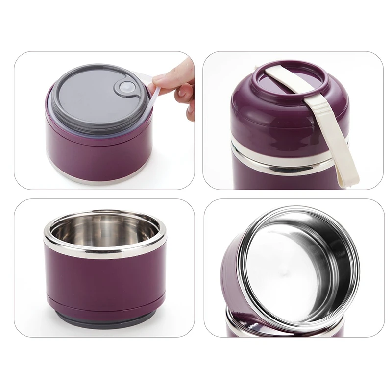 

Hot Sale Lunch Box Stainless Steel Leakproof Food Storage Containers With Insulated Lunch Box For Adult And Office Three Floors