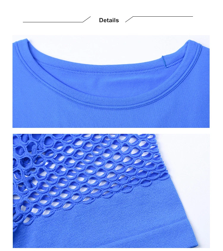 Летняя женская спортивная футболка женская, с перфорацией рубашки для йоги эластичные футболки для бега фитнес-одежда дышащие топы тонкая спортивная блузка