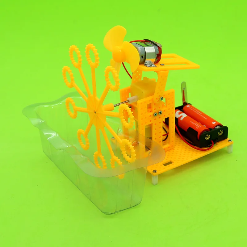 

DIY Model Small Production STEAM Education Maker Children Assembled Science And Technology Bubble Machine Handmade Physical Toy
