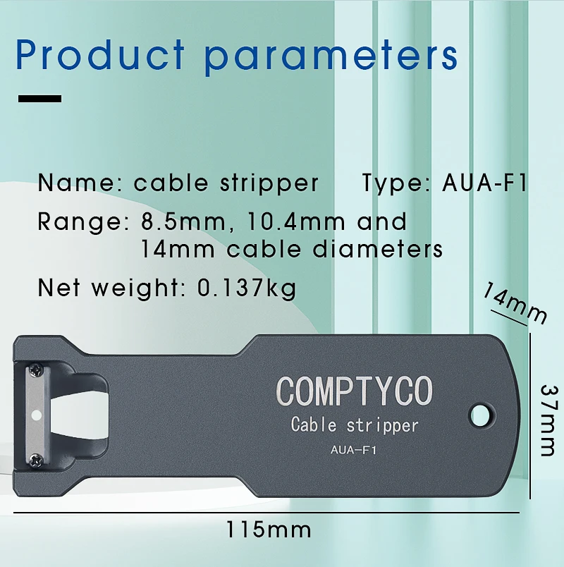 AUA-F1 Optical Fiber Longitudinal Stripper 8.5mm 10.4mm 14mm  Cable Stripper Cable Sheath Slitter Cable Jacket Cutter Tools