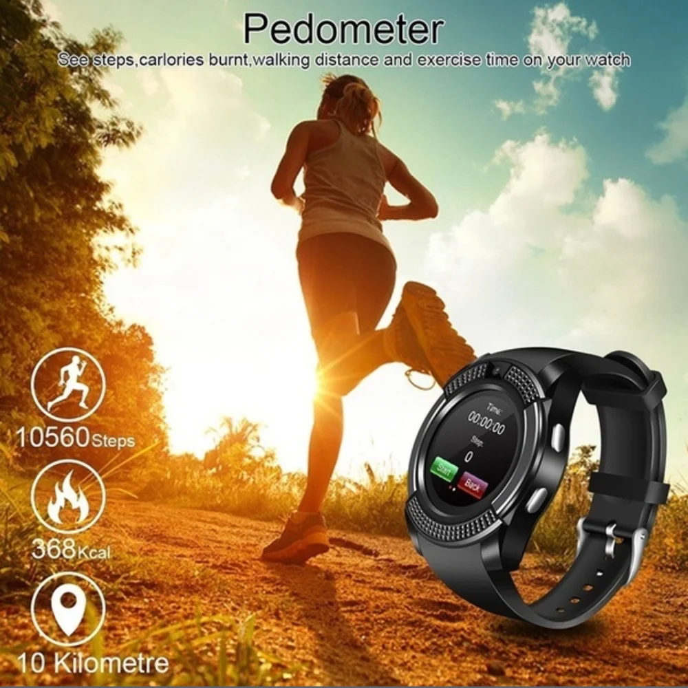 Смарт-часы детский подарок спорт сим-карта android камера округлый ответ на вызов набор вызова Smartwatch сердечный ритм фитнес Tracke