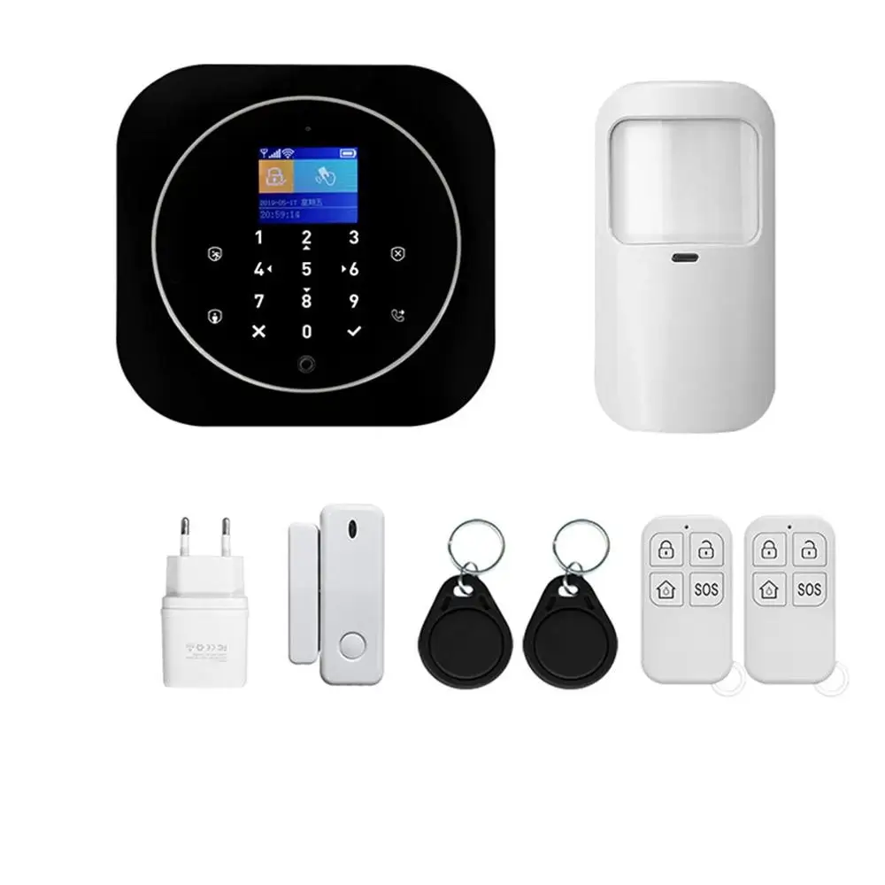 Wifi PSTN Gsm сигнализация комплект домашней сигнализации 433 МГц беспроводной и проводной сигнализации хост датчик открытия дверей сигнализации