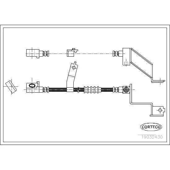 Шланг торм. пер. л.L 486 \ Chrysler Voyager 2.0-3.0 95 CORTECO 1