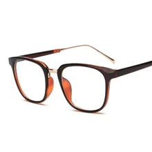 Новая мода ретро металл плоское зеркало унисекс Harajuku маленькая свежая большая оправа очки без градусов очки для чтения