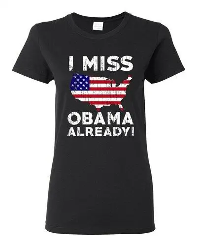 Женская футболка с надписью I Miss President Barack Obama 2019|Футболки| |
