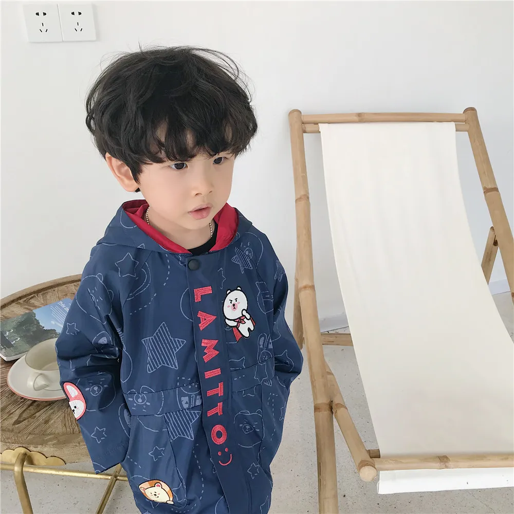 Tonytaobaby/осенне-зимняя одежда новая детская одежда для мальчиков и девочек длинное красивое пальто с рисунком Детское пальто
