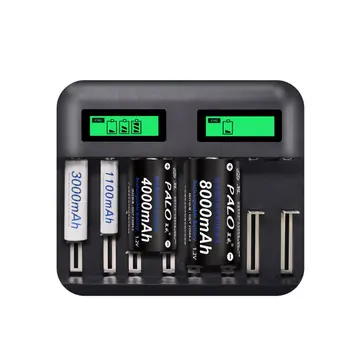 

8 Slots Intelligent LCD Display USB Battery Charger for AA AAA C D Size Battery D08A