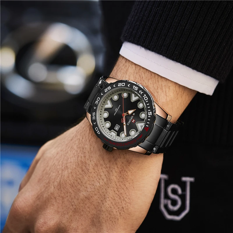 Часы наручные NAVIFORCE Мужские кварцевые брендовые Роскошные спортивные армейские
