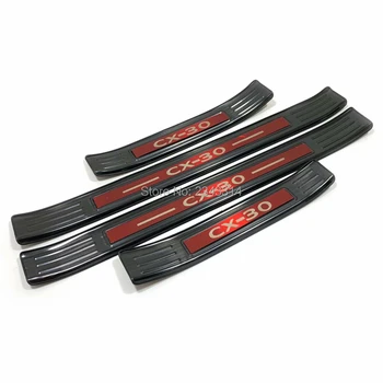 

Car Accessories For Mazda 2019 2020 CX-30 CX30 Threshold Anti-Stepping Stainless Steel Welcome Scooter Door Sticker Protector