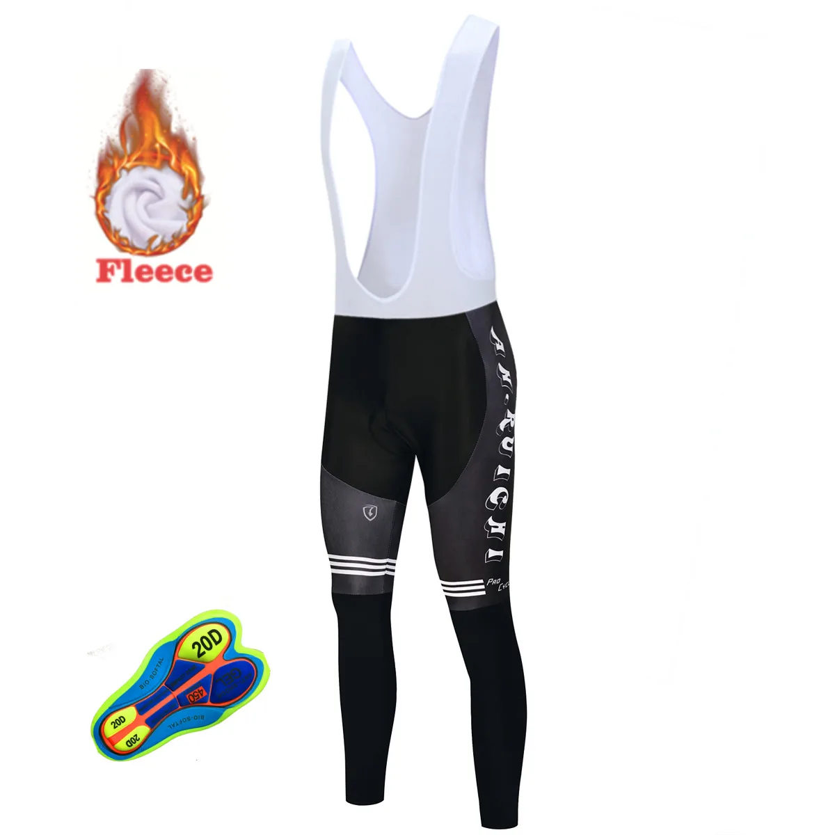 Long pants 2 Горячая флисовая майка с длинными рукавами Джерси для езды bib набор велосипедный костюм - Цвет: Long pants 2